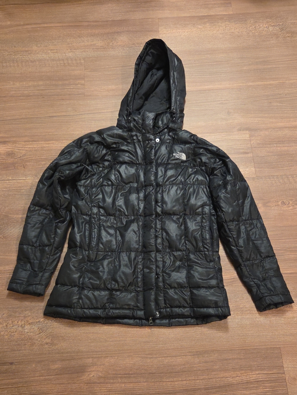 The North Face Women's Black Hooded Quilted Puffer Coat